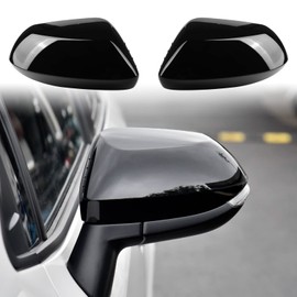 CKE 2pcs Compatible with Toyota Corolla 2026 2025 2024 2023 2022 2021 2020 Accessories Car Rear View Mirror Guard Protector Caps Rearview Mirror Cover Trims -Glossy Black