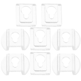Veemoon 8Pcs Picture Frame Keyhole Hangers, Acrylic Frame Hanging Clips Wall Frame Shelf Hangers Clear Mirror Mounting Brackets Heavy Shelf Glass Bracket Shelf Backplane Tool