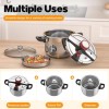 8.45QT Stainless Steel Pressure Cooker 3-Stage PSI Settings Explosion-Proo