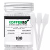 Kopperko Small Plastic Spatulas - 2.5" Cosmetic Makeup Spatulas, White,