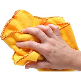 Luxury Quality Large Strong Yellow Dusters Household Cleaning Polishing Dusting Cloth 100% Cotton Ideal Use for Cleaning Purpose (35x45cm (pack of 24))