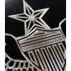 Engraved Senior Army Aviator Wings Car Tag Black & Silver