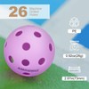 Amoswiz Indoor Pickleball Balls, 6 Pack of 26 Holes Pickleballs,