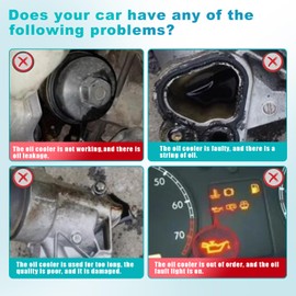 Engine Oil Cooler Compatible with Toyota Highlander 2008-2016, Toyota Sienna 2007-2016, Lexus RX350 2007-2015 Replace 15710-31020 15710-31021