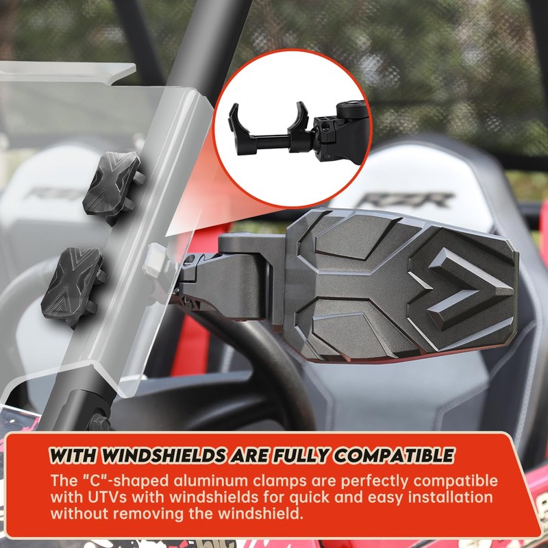 SHEJISI UTV Side Mirrors,UTV Mirror Automatic Folding and Resetting in