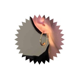 Inateannal Boho Hollow Circle Hoop Earrings Gold Open Hoops Threader Earrings Vintage Pull Through Hoop Earrings Open Spiral Circle Drop Earrings Jewelry for Women and Girls