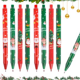 Fzyisw Pack of 24 Christmas Ballpoint Pens, 0.5 mm Printing Christmas Ballpoint Pens, Perfect as Christmas Gifts for Students, Children and Colleagues