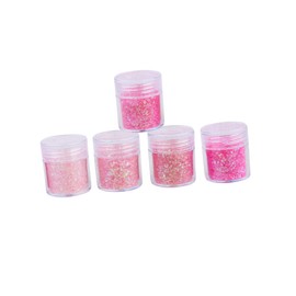 VICASKY 5pcs Gradient Sequins Nail Powder Ultra-fine Glitter for Dipping Nail Art Shimmering Effect Colorful Shades