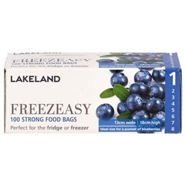Lakeland Freezeasy Flat Food Freezer Bags, 13 x 18cm, Pack of 100