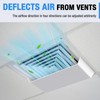 2 Pack Air Diverter (Rectangle) for 2'x2' Ceiling Air Diffuser,