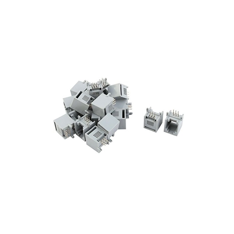 sourcing map RJ12 6P6C Female PCB Mounting Modular Jack Adapter