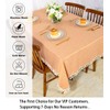 ShinyBeauty Square Tablecloth Cotton Linen Tablecloth Wrinkle Resistant Dust-Proof Table