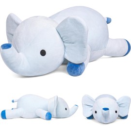 Weighted Anxiety Comfort Animal – 24 in Giant Elephant Calming Plush (4.2 lbs) for Kids & Adults