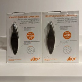 Slice 2X Slice 10452 Slanted Tweezer Extra Wide Grip Precision Hair and Eyebrow Tweeze