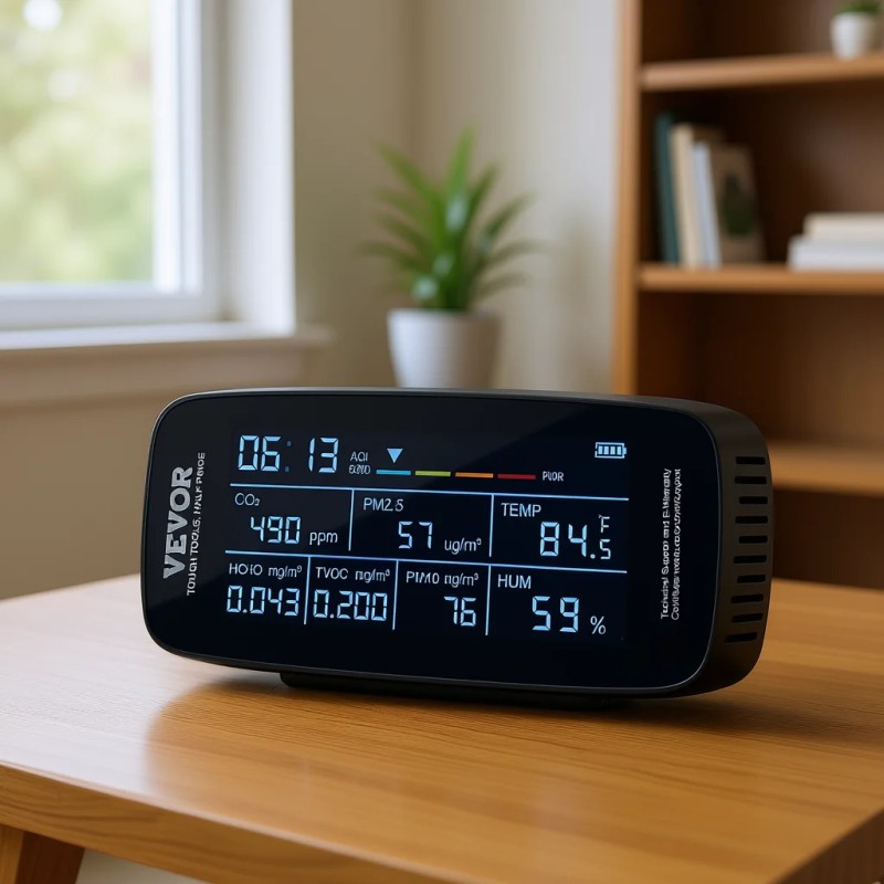9 In 1 Air Quality Monitor CO2 PM2.5 Temp Humidity