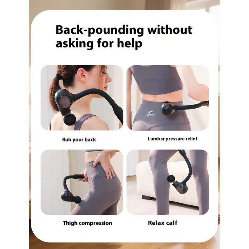 BlissfulDestiny Deep Tissue Massage Gun with Bend Handle, 12MM Percussion,