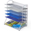 Simple Houseware 6-Tier Sliding File Organizer, Desk Letter Tray for