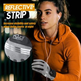 HANDLANDY Winter Gloves for Men and Women, Anti-Slip Cycling Gloves, Thermal Warm Gloves for Cold Weather Touch Screen for Workout, Running, Hiking, Driving, Freezer Work (Large, Black)