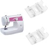 ECSiNG 2PCS Snap On Roller Presser Foot Compatible with Brother