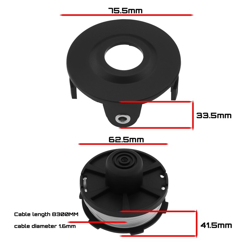 SG Store 2 Sets Diameter 1.6mm Grass String Trimmer Replacement