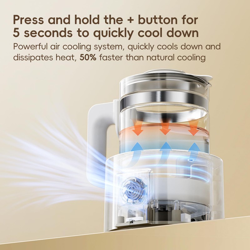 Instant Water Warmer, Baby Bottle Warmer with Faster Cooling Fan