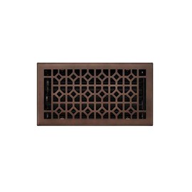 Naiture Appert Steel Floor Register in 6" X 12" (7-1/4" X 13-3/8" Overall), Oil Rubbed Bronze Finish