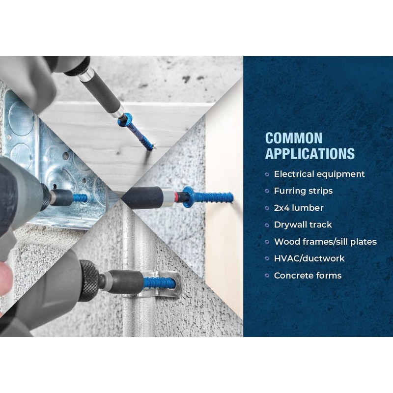 Tapcon 3/16" x 2-3/4" Star Torx Head Concrete Anchor Screws