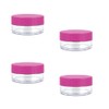Empty Sample Pots, 4 Pcs Empty Plastic Cosmetic Jars, Clear