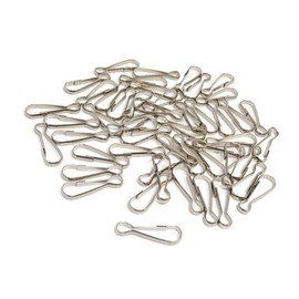 Metal Spring Hooks, 160 Pcs Lanyard Zipper Pull Key Chain Hanging Snap Clip Buckles Small Tools (28mm* 8mm)