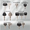 BYPARTSJC 44 Pcs Equipment Keys Master Set,Construction Machinery Key for