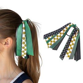 Basketball Hair Accessories for Girls Cheer Hair Ties Basketball Hair Bow for Women's Hair Ribbon Streamer Cheerleading Hair Band Ponytail Holders End of Season Basketballs Decorations Stuff