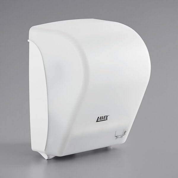 Auto-Cut Paper Towel Dispenser, Hands Free, Wall Mount, White, 11.4W