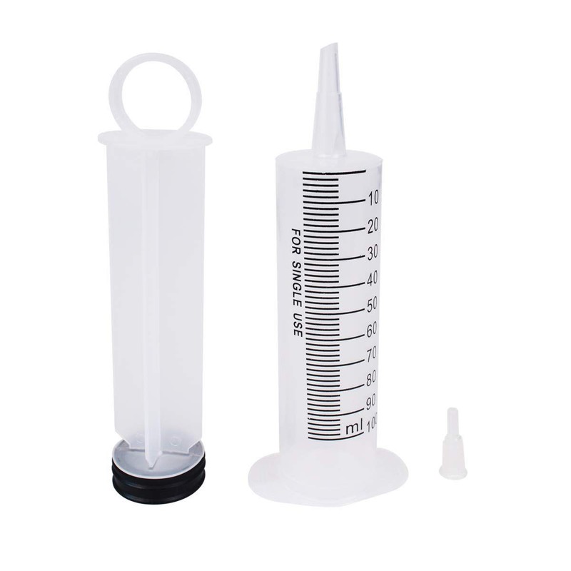 ABMRO 2 Pack 100ml Sterile Syringes for Labs, Garden Watering,
