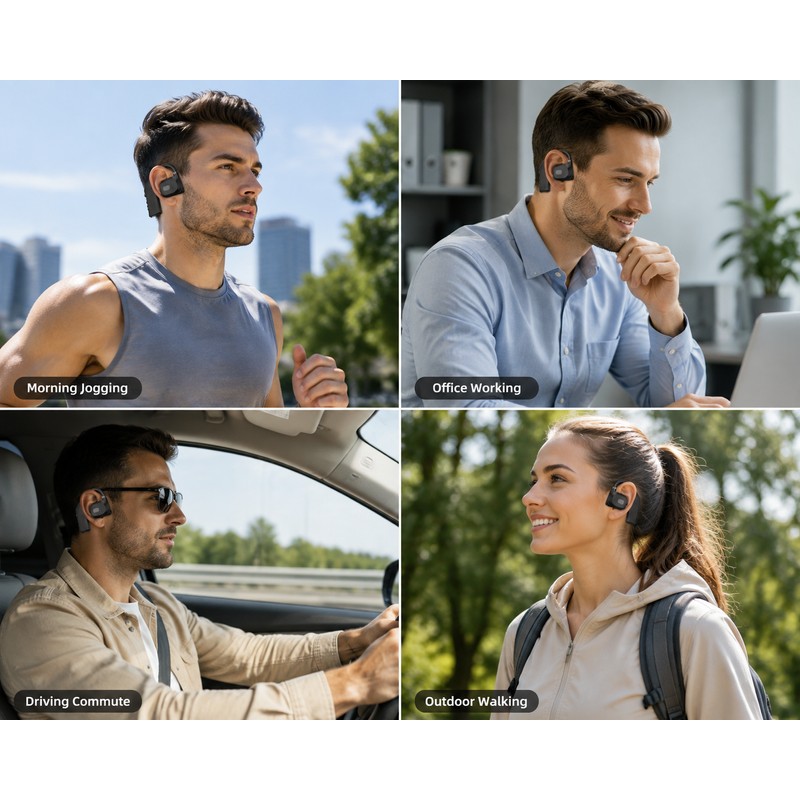 Wireless Bluetooth 5.4 Headset for Calls & Sports – Comfortable