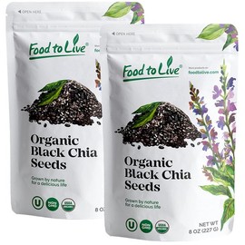 Food to Live 유기농 치아씨드 227g 2팩 Food to Live Organic Chia Seeds 227g 2 Packs