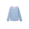 TOM TAILOR Women's Sweatshirt with Structure and Drawstring, 26320-stonington blue