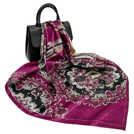 FAIRYGATE Scarf Women's Silk Scarves for Women Large Satin Square Neckerchief Silk Feel Hair Fashion Headscarf, 61006