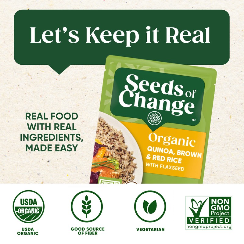 SEEDS OF CHANGE Organic Quinoa, Brown & Red Rice with