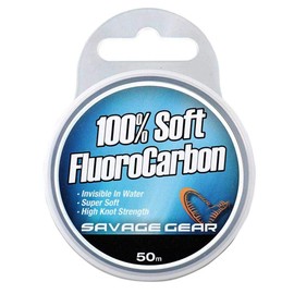 Savage Gear Soft Fluorocarbon Schnur 1,0mm 15m 50,5kg Angelschnur monofil, Fluoro Carbon Schnur, Vorfachschnur, Leader für Vorfächer