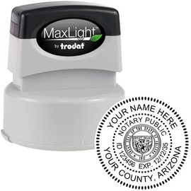 Premium Pre-Inked Notary Public Stamp for Arizona Notaries, 1-5/8 Size, AZ Notary Stamp, State Board Compliant - Ideal for Notary in Arizona, AZ Notary Public Stamp, Long-Lasting and Reliable