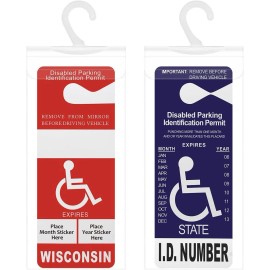 NoBrand 2 Pcs Placard Holder | Parking Permit Holder Protective Cover with Large Hanger