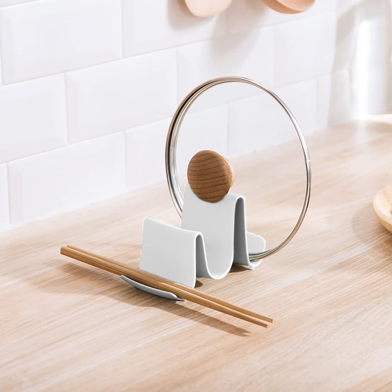Astro 711-46 Pot Lid Stand, White, Approx. W 5.3 x