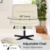 Criss Cross Chair, Upholstered Fabric Padded Vanity Chair Swivel Armless,