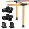 ORIGLE Pergola Brackets, Pergola Kit, 4x4 Post Base, 4-Way Right