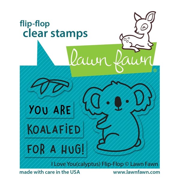 Lawn Fawn LF2564 I Love You(Calyptus) Flip-Flop 2X3 Clear Stamp