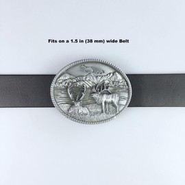 Vintage Deer Oval Belt Buckle Boucle de ceinture