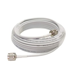 HiBoost 50ft Ultra Low Loss Coaxial Cable with N-Male to N-Male Connector for Cell Phone Signal Booster, Splitters, Outdoor Antenna and Indoor Antenna