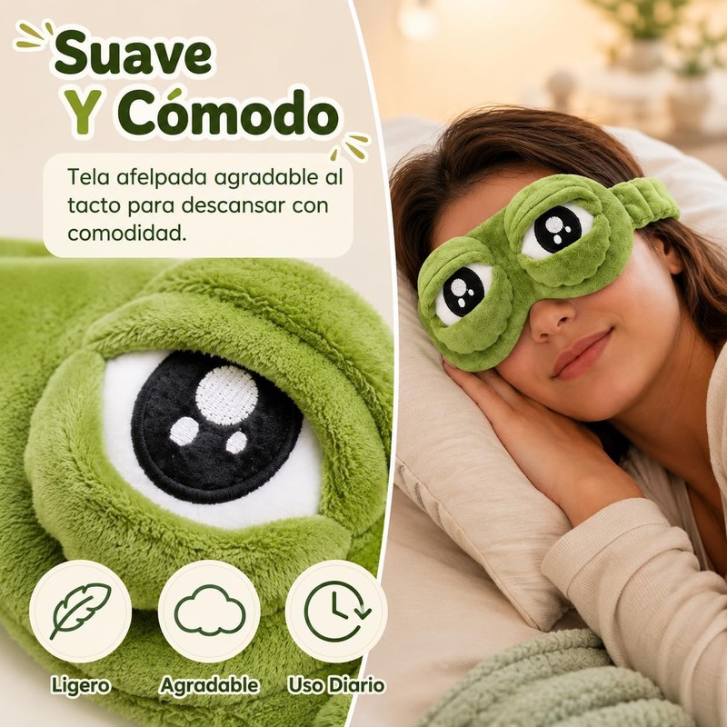3D Frog Sleep Mask, Funny Frog Eye Mask for Sleeping