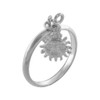 Sterling Silver Sun Moon Star Charm Toe Ring for Women