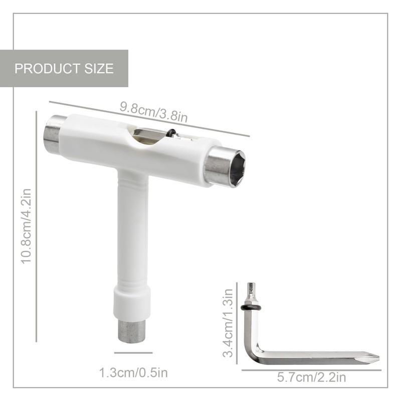 Vanyibro Skateboard Tool,Multi-functional T-Bone Roller Skate Tool for Complete Skateboard